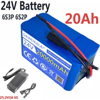 6S3P/6S2P Lithium Ion Battery Pack 24V 20Ah 18650 Battery for E-bike Optional plug + 25.2V 2A charger