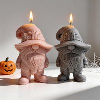 2026 Happy Halloween Gnomes Silicone Mold Ghost Gnome Soy Wax Candle Mold Pumpkin Resin Plaster Mould for Halloween Decor