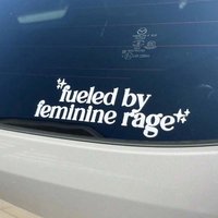 "Female Rage Drive" - Car stickers, female car accessories stickers suitable for cars.