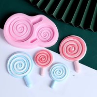 VERIDIAN Cartoon Lollipop Silicone Molds Fondant Chocolate Moulds for Candy Gummy Jelly Cake Decoration Baking Accessories