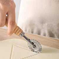 Stainless Dumpling Embossing Side-Embossed Biscuit Mold Hand-Cutting Machine for Baking Pastry Decoration Rolling Wheel Tools