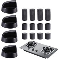 4Pcs Replacement Switc h Knob Plastic Knob Gas Stove Control Knob General Range Oven Knob Cooker Hob Knob For Benchtop Burner
