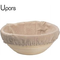 UPORS Rattan Bread Proofing Basket Natural Oval Rattan Wicker Dough Fermentation Sourdough Banneton Bread Basket for Baking