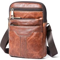 WESTAL Cowhide Retro Wear Belt Small Hanging Bag Multi-Functional Leather Shoulder Cross Bag Men's Mobile Phone Small Bag