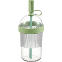 Portable Straw Water Cup Milk Tea Cup Juice Jelly Cups Sucking Coffee Cup Portable Large-capacity Straw Cups Outdoor