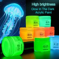 Borrence 20/60 ml fluoreszierendes Pigment, langlebige leuchtende Farbe, im Dunkeln leuchtende Acrylfarben, Kunstwerk, DIY, Festival, Partyzubehör