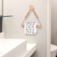 Wooden Toilet paper holder Bathroom accessories Nail-free Paper Towel Tissue Holder Wall Mounted Triangle Toilet Towel Holder