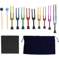Unweighted Tuning Fork for Healing Set Multi-Color Chakra Tuning Forks, Aluminum Alloy Solfeggio Tuning Forks for Sound Healing
