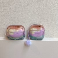 Sweet Girlish Macaron Gradient Wavy Edge With Pendant Protect Earphone Cover Case for Huawei FreeBuds 6i 5i SE3 SE2 FreeClip 2