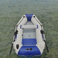 2M Air Mat Floor Foldable PVC Inflatable Fishing Boat Racing Boats and Water-skiing Kayak IB SIB for Outdoor Watersport Adult