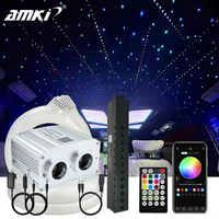 16W Dual Port Twinkle Star Light Meteor for Car Roof Music APP Sync Fiber Optic Car Interior Ambient Light