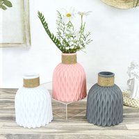 1PC Nordic Modern Plastic Vase Wave Flower Pot Basket Arrangement for Wedding Party Decorations Home Living Room Table Ornament