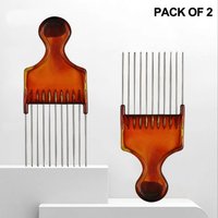 New Steel Needle Hair Picking Comb African Comb Barbershop Black Afro Metal Perm Pick Hair Comb Styling Hairdressing Tool