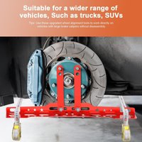 2pcs Adjustable Automotive Wheel Leveling Aligner Car Wheel Alignment Tool Plates Heavy Duty Toe Plates Wheel Balancing Supplies