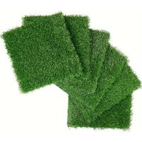 Pelouse artificielle 36 pièces carreaux d'herbe artificielle imbriqués pour Patio balcon arrière-cour plancher de gazon artificiel 12x12 pouces vert