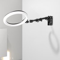 Ring Light Boom Arm Adjustable Ring Light Wall Bracket For Salon 180 Degree Rotation Lighting Holder For Barber Monolight