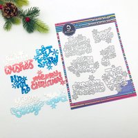Alinacutle 6PC Metal Cutting Dies Cut Christmas Wishes Set Scrapbooking Paper Craft Handmade Album Card Punch Art 20102322