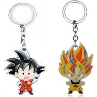 Gokues Super Saiyan Anime Keychain Backpack Pendant Dragons balls Cartoon Mini Ornament Keyring Jewelry Gifts