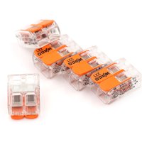5Pcs Hot Sale Wago 221-412 LEVER-NUTS 2 Conductor Compact Connector 10 PK Copper Wire Junction Reusable Wire Terminal Connector