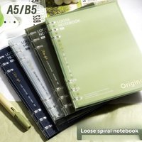 1PC Three-ring/five-ring A5/B5 Soft Spine Loose Leaf Notebook Detachable And Non Irritating Notebook Student Stationery