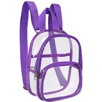 Pvc Transparent Bag Clear Travel Backpack Shoulder Bag Strap Book Sports Field Approved Waterproof Mini Travel Schoolbag for Kid