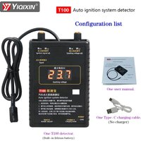 AM-T100 Auto Ignition System Detector 12V 24V Automobile Ignition Fault Analysis Portable Detection Car Sparking Voltage Tester