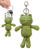 Cute Frog Doll Kawaii Plush Keychain Accessories Kawaii Key Chain for Backpacks Bags Purse Car Key Ring Birthday Festival Gifts