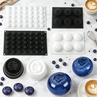 Blueberry Mousse Cake Mold Fruit shaped Gummy Silicone Baking Mold for Chocolate and Pudding Dessert Making Kitchen Utensils