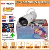 Hikvision 8MP IP-Kamera DS-2CD2087G3-LI2UY Smart Hybrid Light ColorVu Integriertes Dual Mic 4K 24/7 Bunte Bullet-Netzwerkkamera