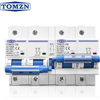 TOMZN 125A 2P plus 2P DC MTS Dual power Manual transfer switch Circuit breaker MCB for PV system 2P+2P