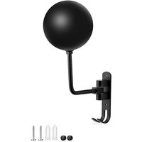3X 180° Motorcycle Helmet Rack, Rotation Metal Helmet Holder Wall Mount, Helmet Holder Bike With 2 Hooks Helmet Hanger,1