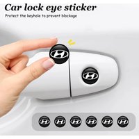 8pcs Car Handle Door Keyhole Lock Core Protector Cover Sticker For Hyundai I30 I20 IX35 I40 Tucson Getz Veloster Kona Elantra