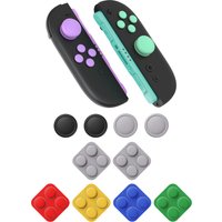 PlayVital Silicone Button Caps & Thumb Grips for Nintendo Switch 2, ABXY Directional Button Covers & Joystick Caps for Joycon 2