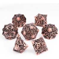 Red Copper Metal Dice for DnD Polyhedral Dice Set For Dungeons and Dragons RPG Dice for D and D Dice D&D