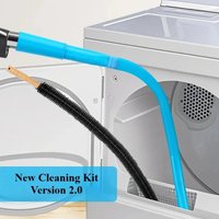 1Set Dryer Vent Cleaner Kit-Ideal for Laundry Vent Cleaning,Dryer Lint Brush and Vacuum Hose Attachment with Universal Connector