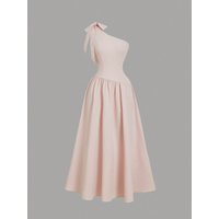 Women Asymmetrical Off Shoulder Bow Knot Dress, Boho Style Beach Vacation Birthday Party Casual Holiday Dress