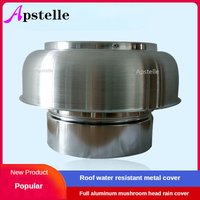 Apstelle 1Pcs 4-8 Inch Weatherproof Mushroom Air Vent Roof Vent Cap Cover 5" / 6" Chimney Caps Cover Aluminum Self-color Cowl
