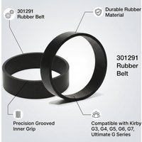 2pcs Vacuum Cleaner Drive Belt 301291 Compatible With Kirby G3,G4,G5,G6,G7,Ultimate G