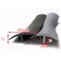 Rubber T-Strip Gap Cover Sealing Strip for Glass, Metal,Wood, Solar Panels,Doors,Windows,Cars,Machines Seals, 40x13mm Black Grey