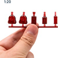 Mini Scale 1/20 1/25 Wine Bottle Model Kits Diy Indoor House Play Micro Landscape Layout Materials Diorama Kits 3sets