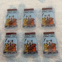 10pcs acrylic bottle dog quote pendant, DIY jewelry making earrings, keychain accessories