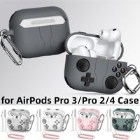 Game Console Design for AirPods Pro 3//Pro 2/Pro/4 Silicone Case with Cleaning Kit&Keychain For AirPods Pro 3/For AirPods 4 Case