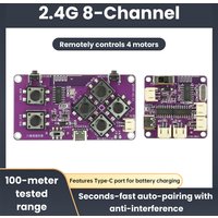 4/8-channel 2.4GHz rechargeable toy car remote control receiver module – suitable for DIY remote-controlled toy cars and robots