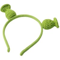 Sherk Headband with Ears Cute Dressing Up Crochet Sherk Ears Cosplay Prop Theme Costume Unisex Birthday Party Decorations