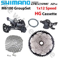 AliExpress Shimano SHIMANO Deore M6100 1x12Speed Groupset for MTB Mountain Bike Shift Lever Derailleur Chain Sunshine HG Cassette 46T 50T 52T Set