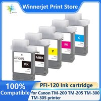 Winnerjet PFI120 PFI-120 Compatible Ink Cartridge for Canon TM-200 TM-205 TM-300 TM-305 Printer with Pigment Ink and Chip