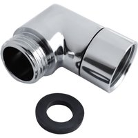 Handhold Shower Arm Extension Elbow Connector 90Degree Shower Head Elbow Adapter Home Hotel Bathroom Can Change Angle