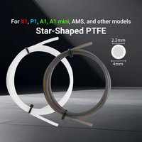 Star Shaped PTFE Tube OD 4mm Teflonto Low-Resistance Ultra-Smooth For Bamboo Lab AMS Voron 3d printer parts