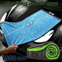 1000GSM Microfiber Car Wash Towel Large Car Drying Cloth Super Absorbent Car Window Cleaning Towel Thicken Car Detailing Rags