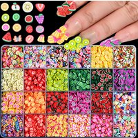 1000Pcs 3D Fruit Slices Polymer Clay Nail Art Decoration Tiny Fruit Slices Sequins For Nails DIY Mix Fruit Flower Slices Sticker